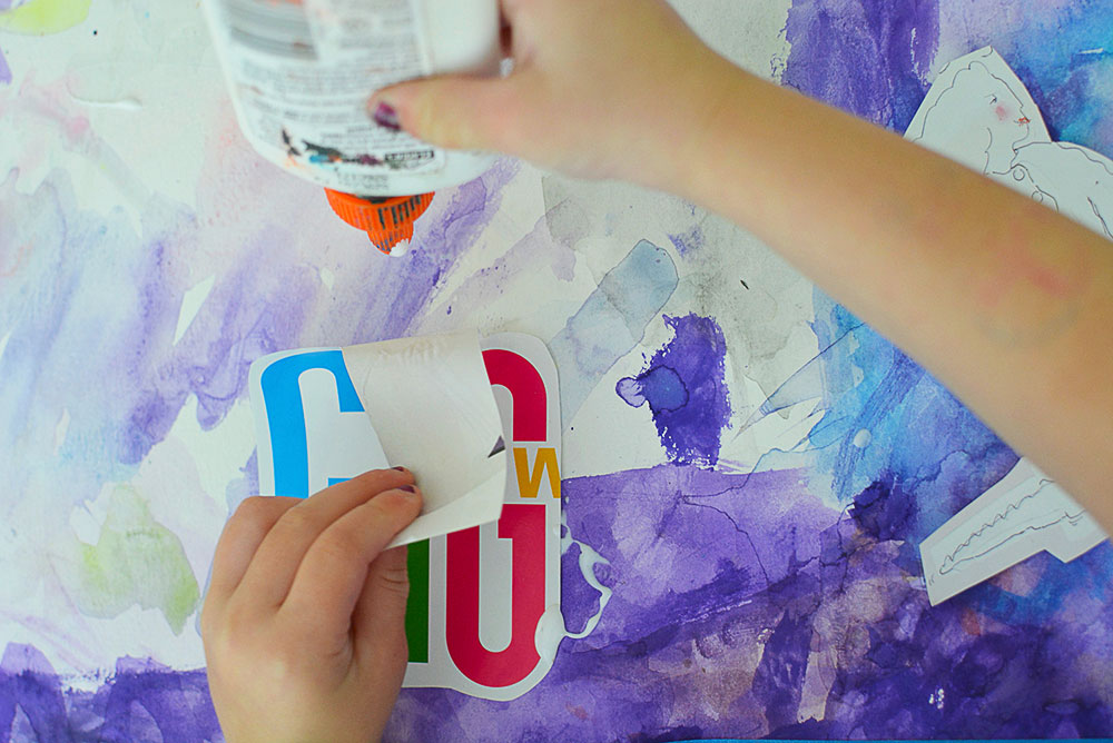 DIY Kids painting collage